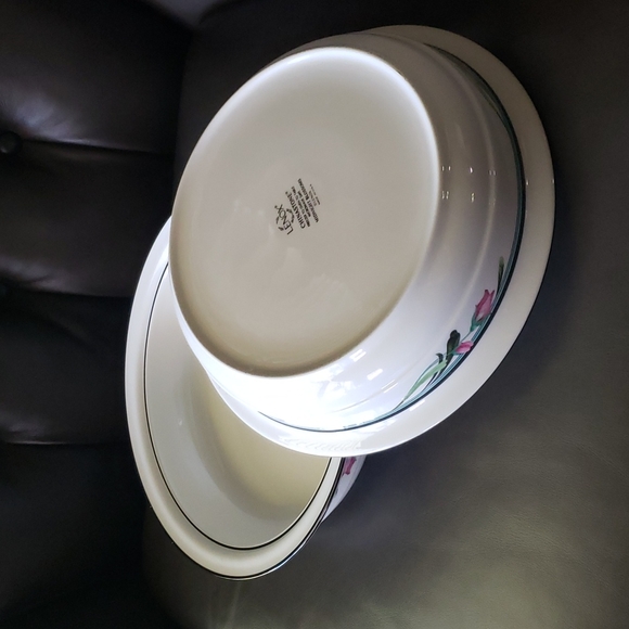 Lenox Chinastone Midnight Blossoms 9" Vegetable Bowls - Picture 2 of 10